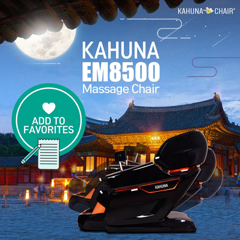 Kahuna-4D Active Stretch-3D foot Massage Chair– with Calf rollers-EM 8500 - Relaxacare