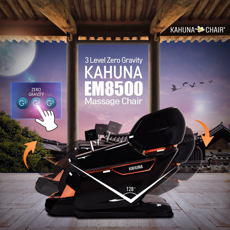 Kahuna-4D Active Stretch-3D foot Massage Chair– with Calf rollers-EM 8500 - Relaxacare