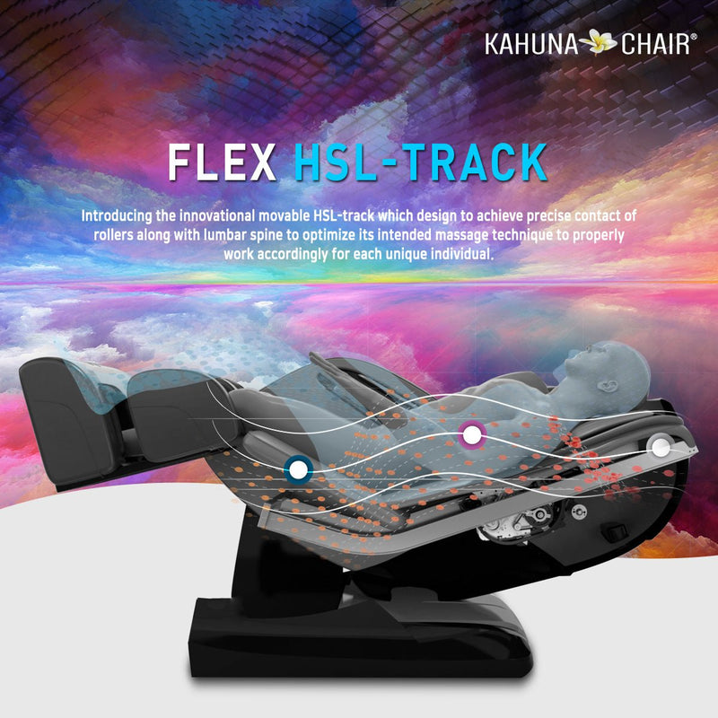 KAHUNA 4D+@ DUAL AIR FLOAT FLEX HSL-TRACK MASSAGE CHAIR WITH INFRARED HEATING SM-9300 - Relaxacare