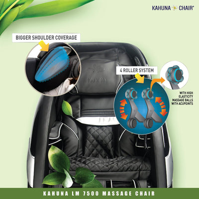 KAHUNA – LM-7500-Swedish/ Shiatsu Massage Chair - Relaxacare
