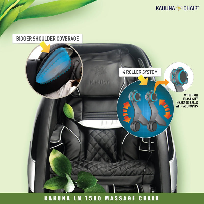 KAHUNA – LM-7500-Swedish/ Shiatsu Massage Chair - Relaxacare