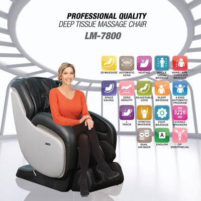 Kahuna LM-7800 Massage Chair- Specialized arm massage- Full stretch - Relaxacare