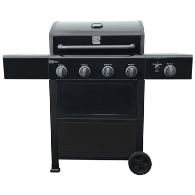 Kenmore Black 4-Burner 53,000 BTU Liquid Propane Gas Grill BBQ with 1 Side Burner- Stainless Steel - Relaxacare