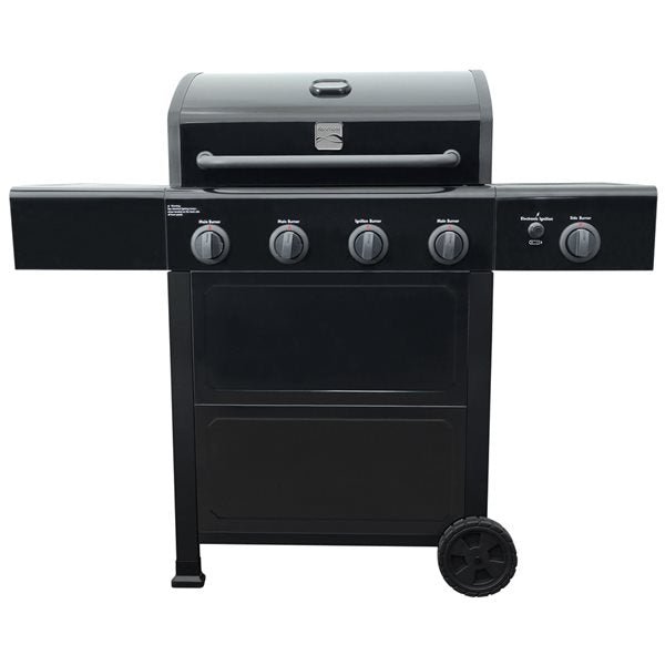 Kenmore Black 4-Burner 53,000 BTU Liquid Propane Gas Grill BBQ with 1 Side Burner- Stainless Steel - Relaxacare