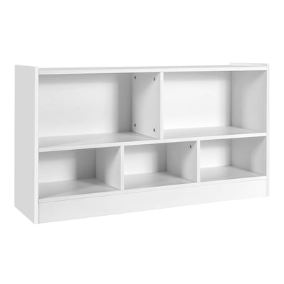 Kids 2-Shelf Bookcase 5-Cube Wood Toy Storage Cabinet Organizer - Relaxacare