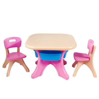 Kids Activity Table and Chair Set Play Furniture with Storage - Relaxacare