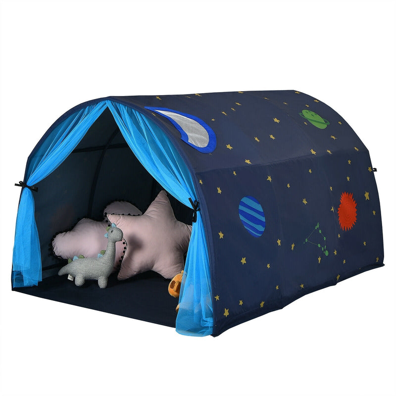 Kids Galaxy Starry Sky Dream Portable Play Tent with Double Net Curtain-Blue - Relaxacare