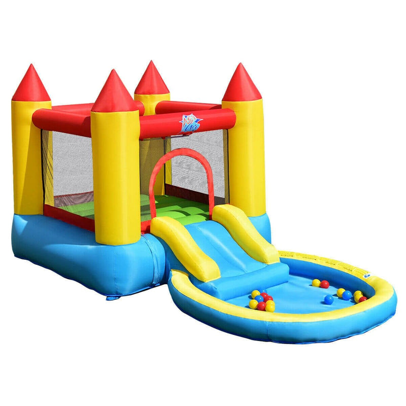 Kids Inflatable Bounce House Castle with Balls Pool and Bag - Relaxacare