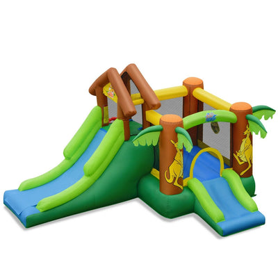 Kids Inflatable Jungle Bounce House Castle including Bag Without Blower - Relaxacare