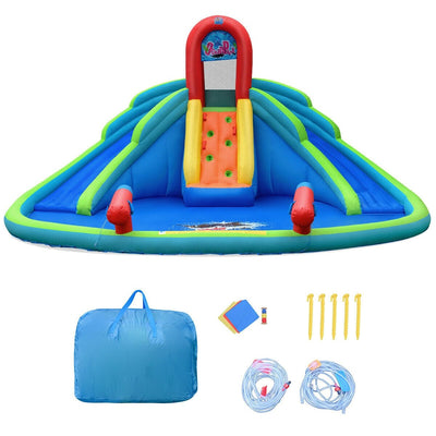Kids Inflatable Water Slide Bounce House with Carry Bag Without Blower - Relaxacare