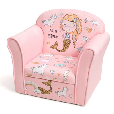 Kids Mermaid Armrest Couch Upholstered Sofa - Relaxacare