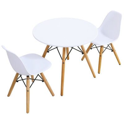 Kid's Modern Dining Table Set with 2 Armless Chairs - Relaxacare