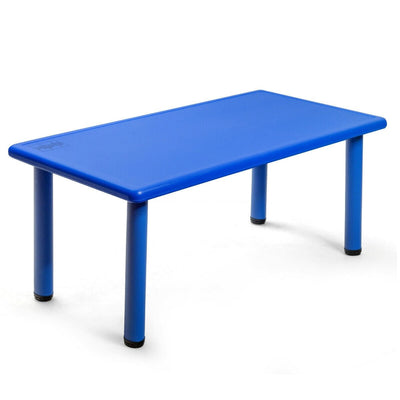 Kids Plastic Rectangular Learn and Play Table-Blue - Relaxacare