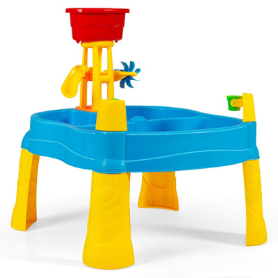 Kids Sand and Water Activity Table Sandbox with 18 Pieces Accessories - Relaxacare