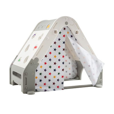 Kid's Triangle Climber with Tent Cover and with Climbing Wall - Relaxacare