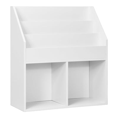 Kids Wooden Bookshelf Bookcase Children Toy Storage Cabinet Organizer White - Relaxacare