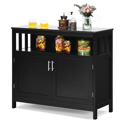 Kitchen Buffet Server Sideboard Storage Cabinet with 2 Doors and Shelf - Relaxacare