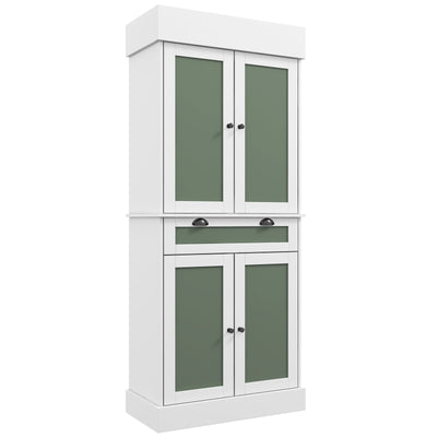 Kitchen Pantry Cabinet with 2-Door Sideboards and Adjustable Shelves - Relaxacare