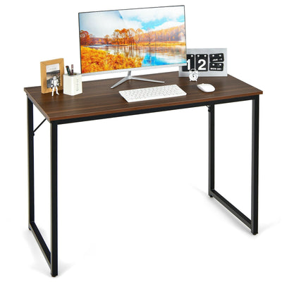 L Shaped Computer Desk and Writing Workstation for Home and Office-Coffee - Relaxacare