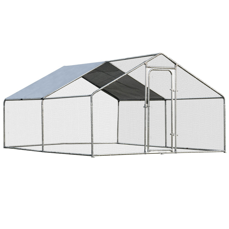 Large Walk in Shade Cage Chicken Coop with Roof Cover-13&