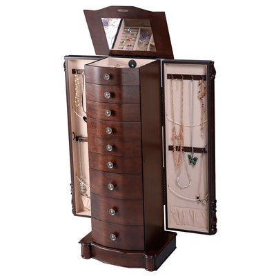 Large Wooden Jewelry Storage Box Organizer - Relaxacare
