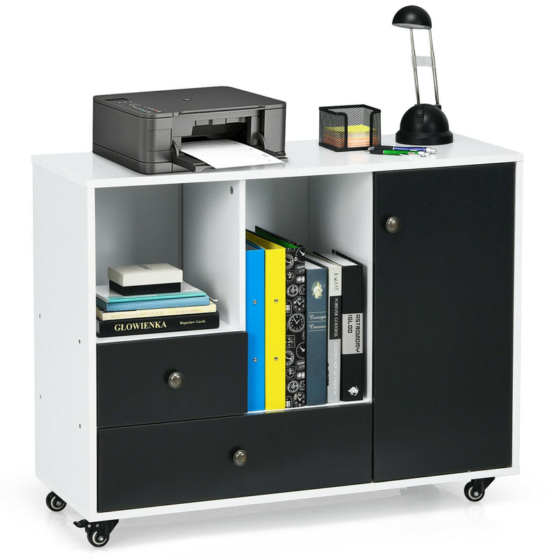 Lateral Mobile Filing Cabinet with 2 Drawers - Relaxacare