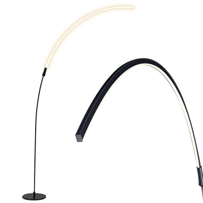 LED Arc Floor Lamp with 3 Brightness Levels-Black - Relaxacare