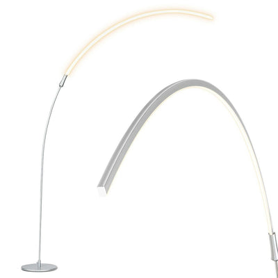 LED Arc Floor Lamp with 3 Brightness Levels-Silver-Silver - Relaxacare