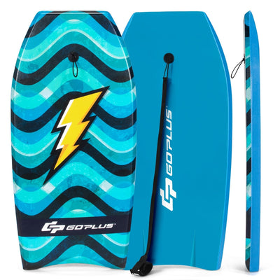 Lightweight Bodyboard with Wrist Leash for Kids and Adults-L - Relaxacare