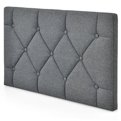 Linen Fabric Wall-mounted Upholstered Headboard - Relaxacare