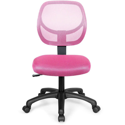 Low-back Computer Task Office Desk Chair with Swivel Casters-Pink - Relaxacare