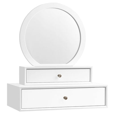 Makeup Dressing Wall Mounted Vanity Mirror with 2 Drawer - Relaxacare