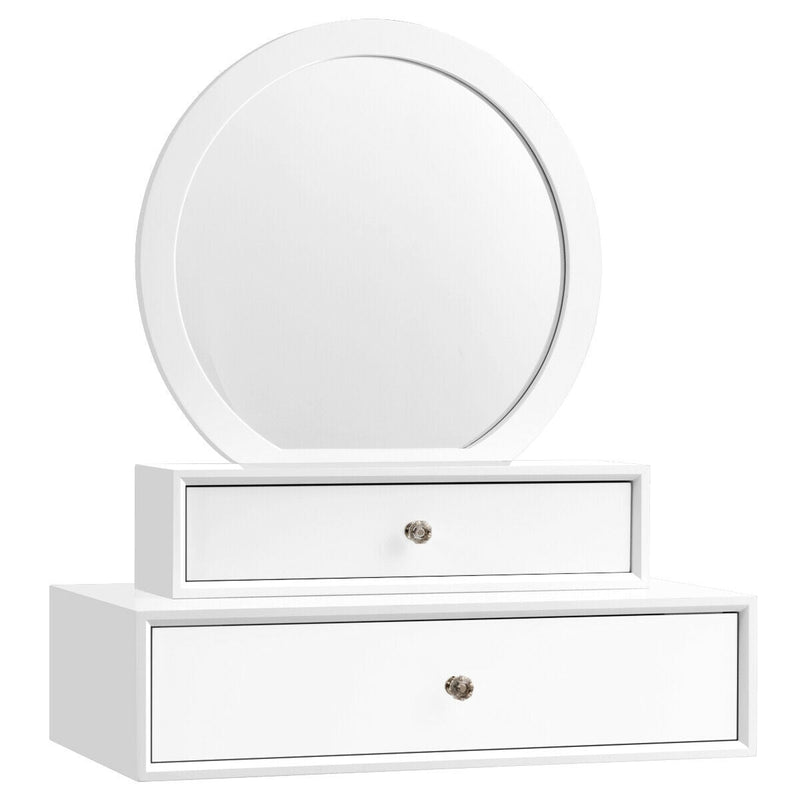 Makeup Dressing Wall Mounted Vanity Mirror with 2 Drawer - Relaxacare