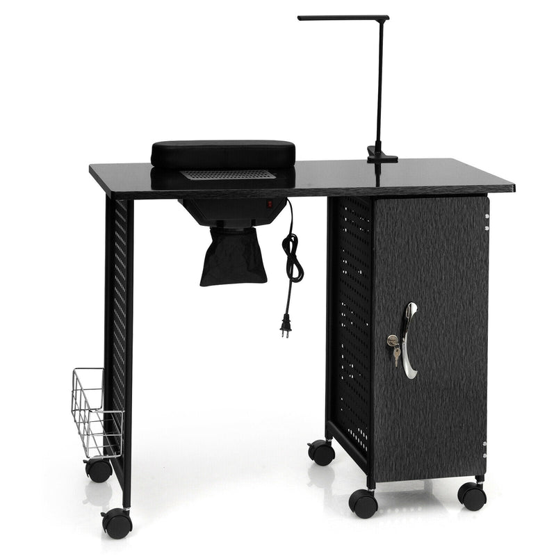 Manicure Nail Table Steel Frame Beauty Spa Salon Workstation with Drawers - Relaxacare