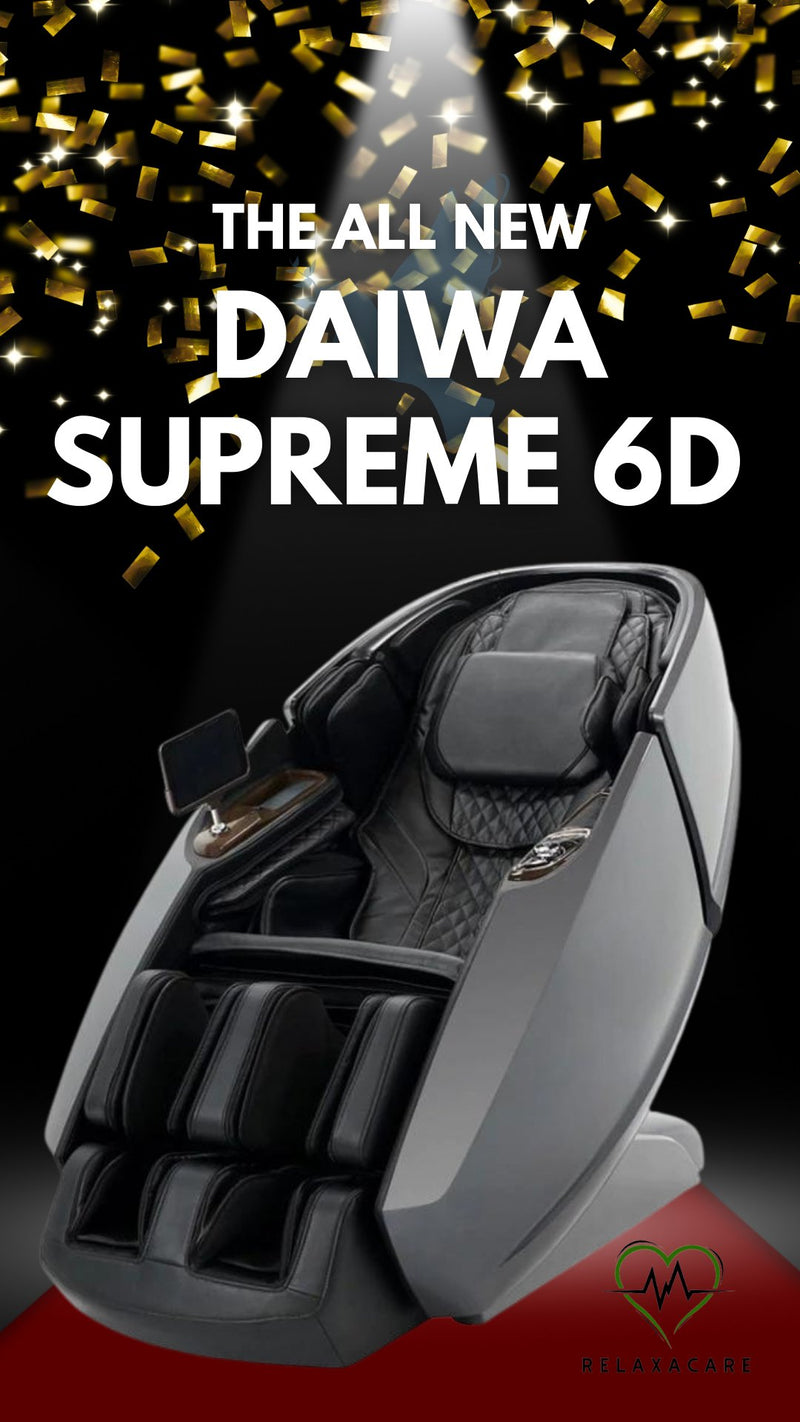 Mega Sale-DAIWA - 6D Supreme Hybrid Massage Chair with Hybri Flex Technology - Relaxacare