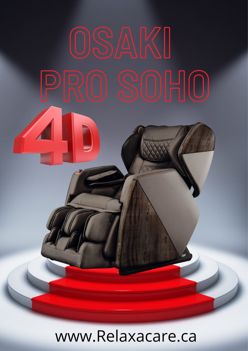 Mega Sale- OSAKI - OS - PRO SOHO - Advanced 4D Heated Roller Massage Chair - Relaxacare