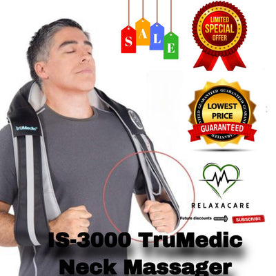 Mega Sale-TruMedic is-3000 PRO Neck Massager with heat - Relaxacare