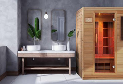 Mega Sale - Zen Brighton Infrared Sauna - 3 Person - Ultra Low EMF - Plug And Play-Bluetooth Speakers - Relaxacare