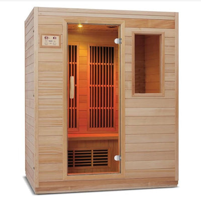 Mega Sale - Zen Brighton Infrared Sauna - 3 Person - Ultra Low EMF - Plug And Play-Bluetooth Speakers - Relaxacare