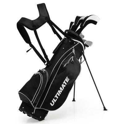 Men’s Profile Complete Golf Club Package Set Includes 10 Pieces-Black - Relaxacare
