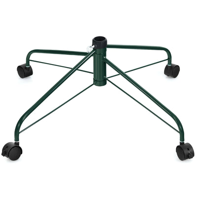 Metal Christmas Tree Stand with Rolling Wheels For Tree Up to 7/9 Ft Tall-9' - Relaxacare