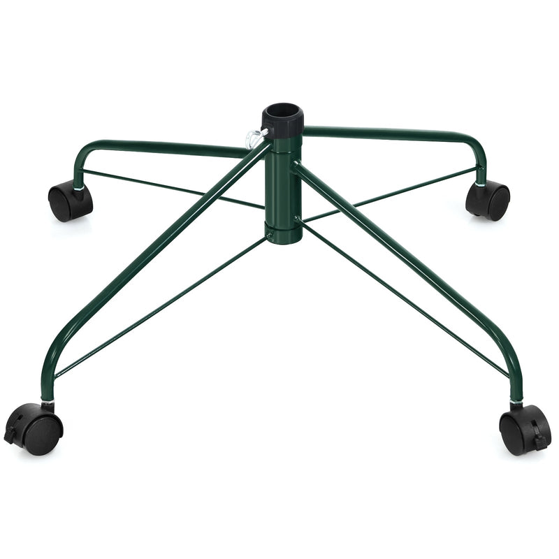 Metal Christmas Tree Stand with Rolling Wheels For Tree Up to 7/9 Ft Tall-9&