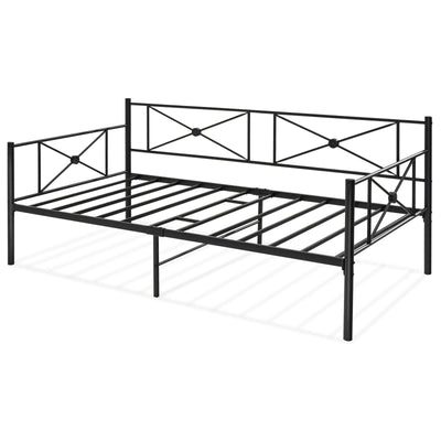 Metal Daybed Frame Twin Size with Heavy Duty Steel Slats Support - Relaxacare
