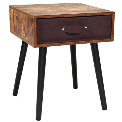 Mid-Century End Accent Bedside Table-Brown - Relaxacare