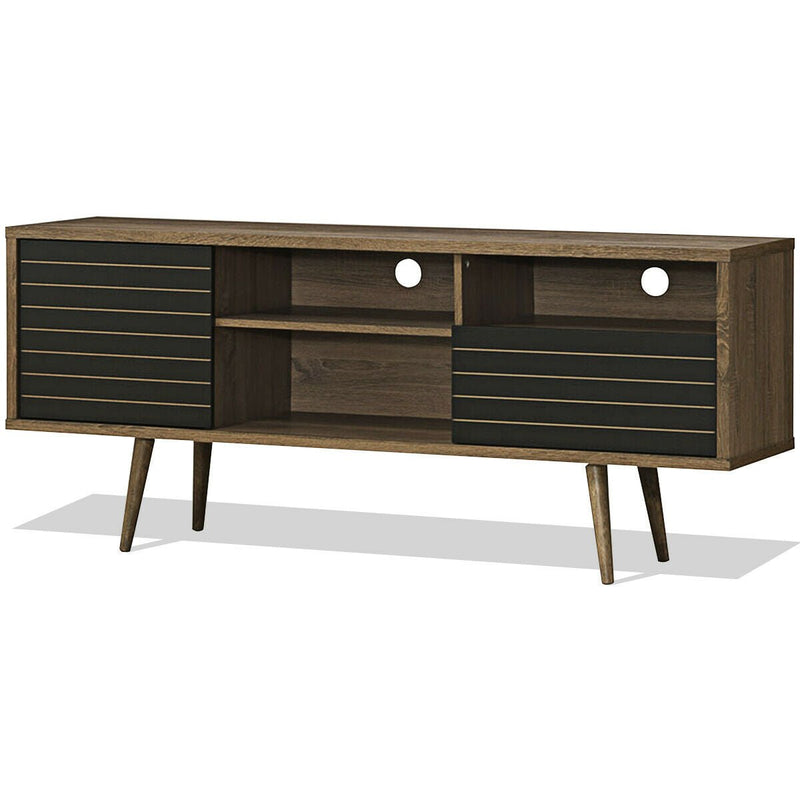 Mid-Century Modern TV Stand for TVs up to 65 Inch with Storage Shelves - Relaxacare