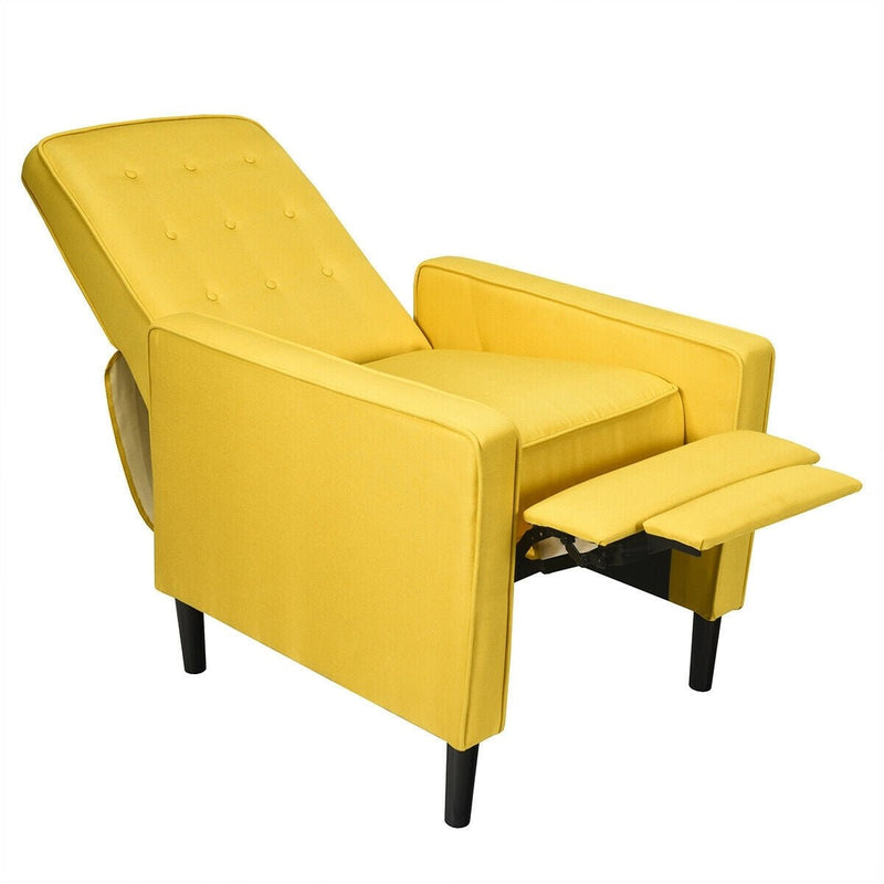 Mid-Century Push Back Recliner Chair -Yellow - Relaxacare