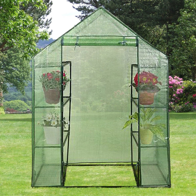 Mini Portable 4 Tier 8 Shelves Walk-in Plant Greenhouse - Relaxacare