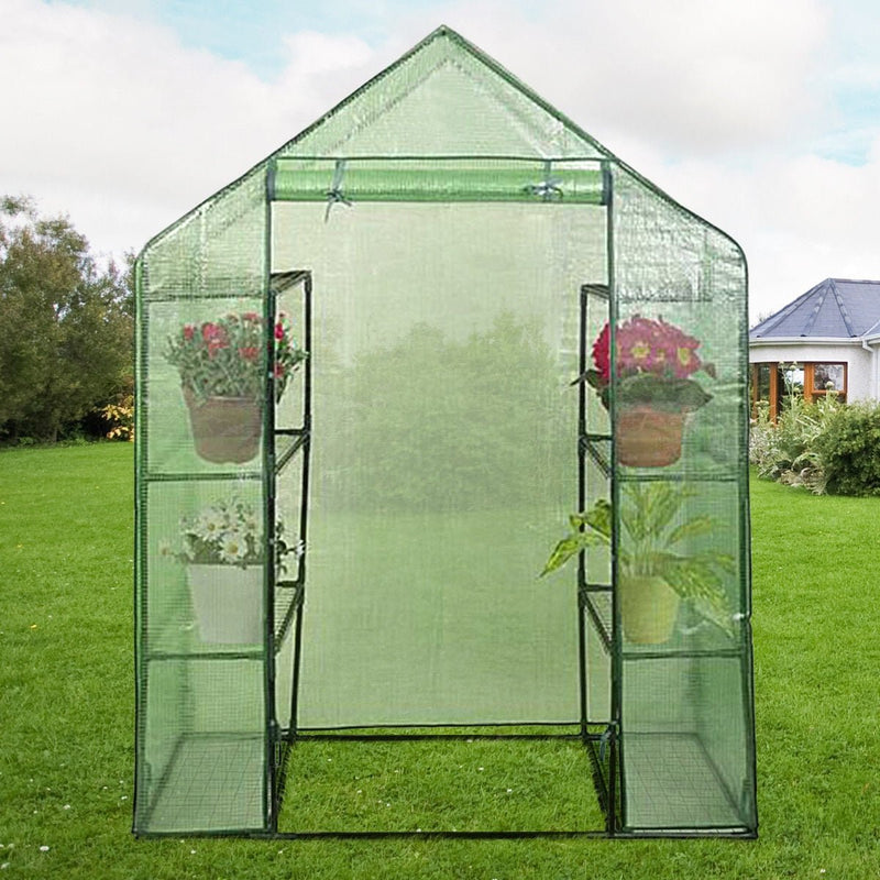 Mini Portable 4 Tier 8 Shelves Walk-in Plant Greenhouse - Relaxacare