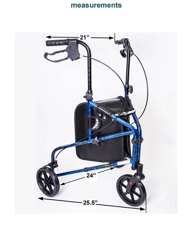 MOBB 3 Wheel Aluminum Rollator - Relaxacare