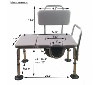 MOBB Padded Transfer Commode Chair - Relaxacare